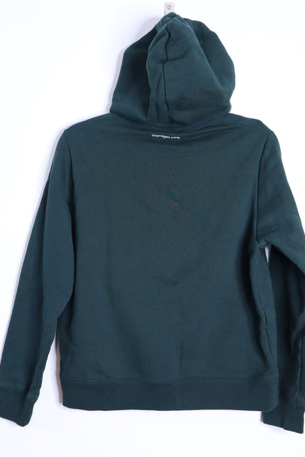 COURREGES Oversized Hoodie Dark Green Cotton and Fleece Unisex L