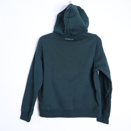 COURREGES Oversized Hoodie Dark Green Cotton and Fleece Unisex L
