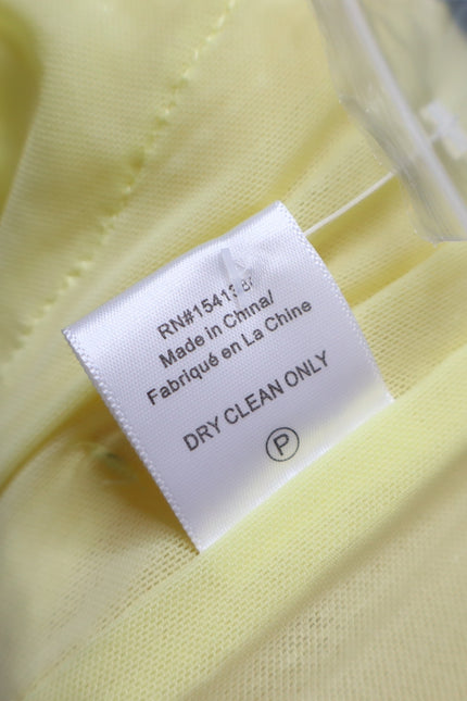 STAUD NEW Luisa Trouser Pleated Sequin Wide-leg Yellow High Rise Women's 16