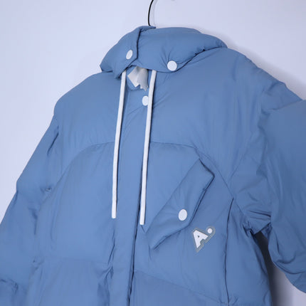 THE ARRIVALS Turbo Puffer Sleeper Coat Vintage Blue Long Sleeve Women's XS