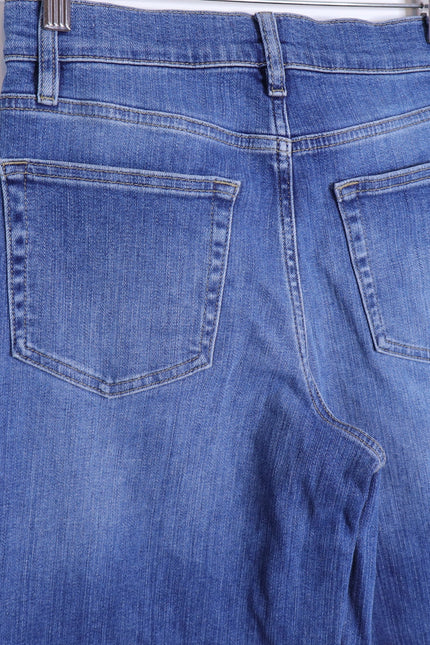 FRAME Le Slim Palazzo Jeans Drizzle Medium Wash Blue High Rise Women's 28
