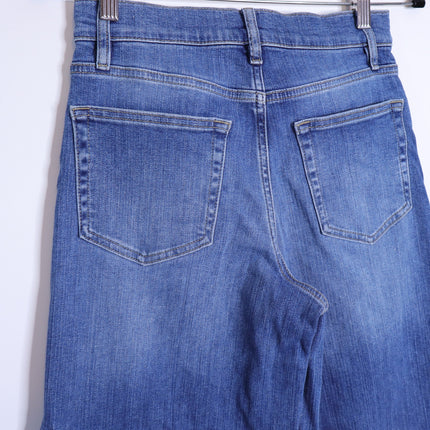 FRAME Le Slim Palazzo Jeans Drizzle Medium Wash Blue High Rise Women's 28