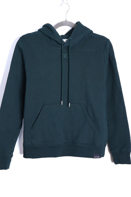 COURREGES Oversized Hoodie Dark Green Cotton and Fleece Unisex L