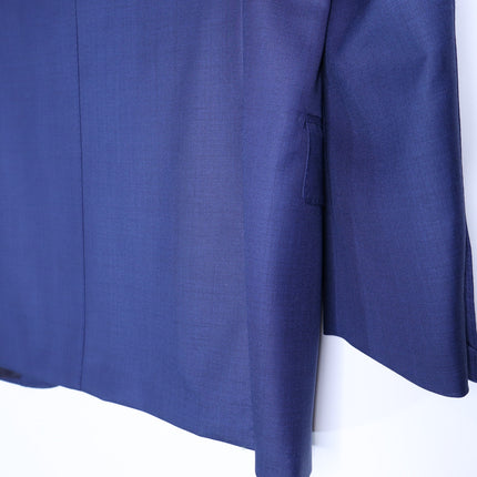SUITSUPPLY Lazio Slim Sport Coat Mid Blue Wool Single Breasted Men's 50/US 40