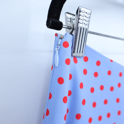 KATE SPADE Spring Time Dot Skirt NWT Midi Cosmic Zen Lavender Red Women's 12