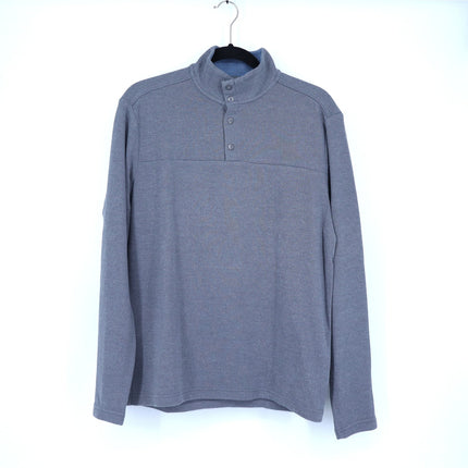 Johnnie-O Dusty Henley Pullover Sweater Graphite Gray Long Sleeve Men's M