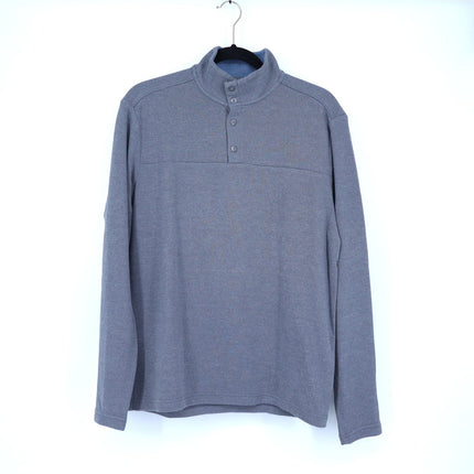 Johnnie-O Dusty Henley Pullover Sweater Graphite Gray Long Sleeve Men's M