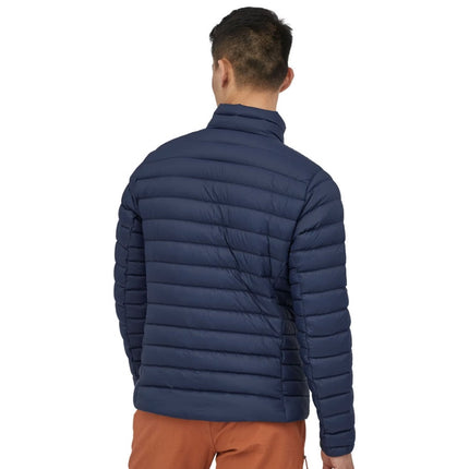Patagonia Down Sweater Jacket Navy Blue Puffer 800 Fill Long Sleeve Men's S