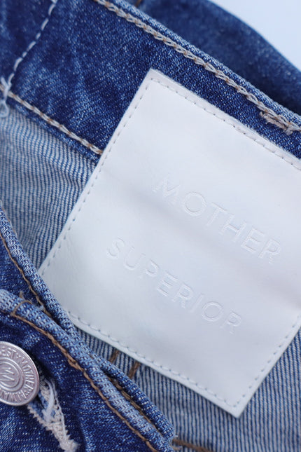MOTHER The Tomcat Straight Ankle Jeans Rugby Rodeo Blue Women's 25