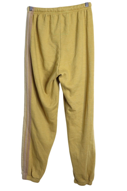 AVIATOR NATION Stripe Sweatpants Jogger Honey Mustard Pull On Women's M