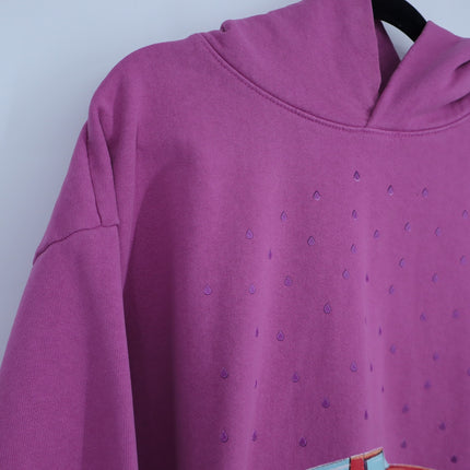 Cloney Purple Rain Corvette Hoodie Prince Pullover Graphic Sweatshirt Women's L