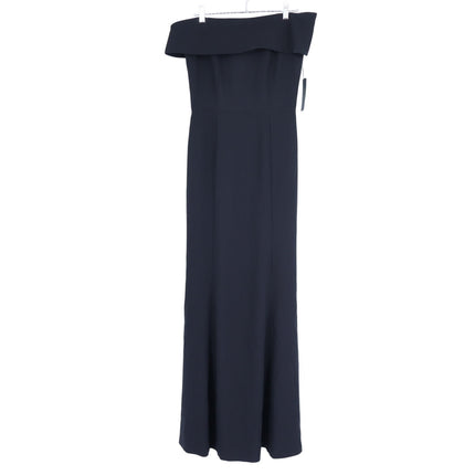 Laundry by Shelli Segal Off Shoulder Gown Black NWT A Line Maxi Dress Women's 4