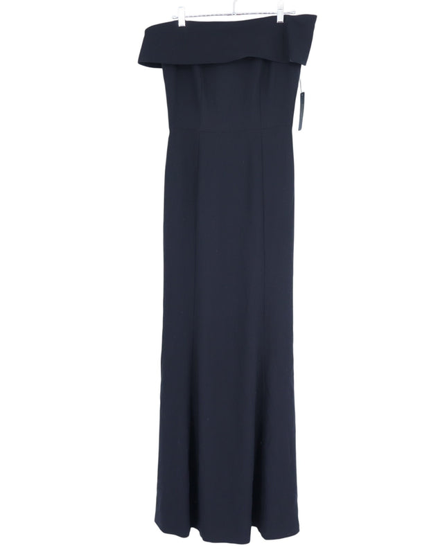Laundry by Shelli Segal Off Shoulder Gown Black NWT A Line Maxi Dress Women's 4