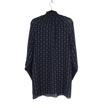 AMANDA UPRICHARD Noemi Dress Navy and Gold Long Sleeve Shift Women's M