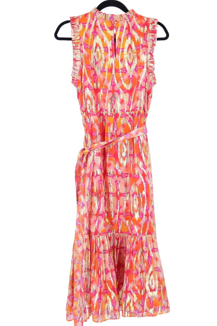 MARIE OLIVER Alice Maxi Dress NWT Guava Pink Metallic Sleeveless Women's M