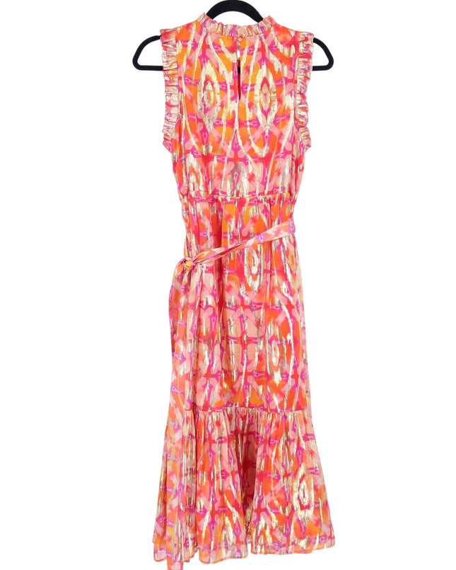 MARIE OLIVER Alice Maxi Dress NWT Guava Pink Metallic Sleeveless Women's M