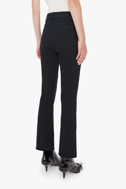 MOTHER The Hustler Ankle Fray Not Guilty Black High Rise Zip Fly Women's 28