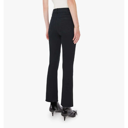 MOTHER The Hustler Ankle Fray Not Guilty Black High Rise Zip Fly Women's 28