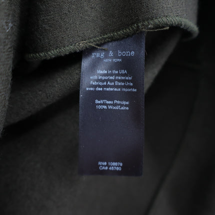 Rag & Bone Slade Wool Blazer Army Green Tailored Long Sleeve 4-Pocket Women's 6