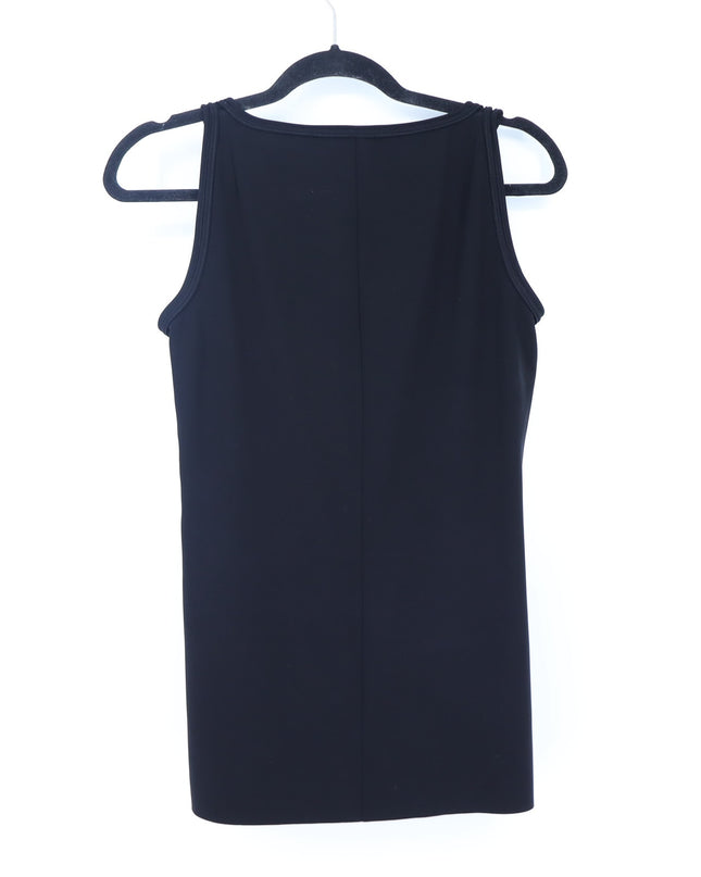 AKRIS Punto Knot Strap Sleeveless Blouse Black Scoop Neck Women's 4