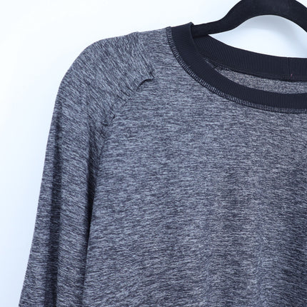 Lululemon Pacific Run Knit Top Black Heathered Crew Neck Activewear Men's XL