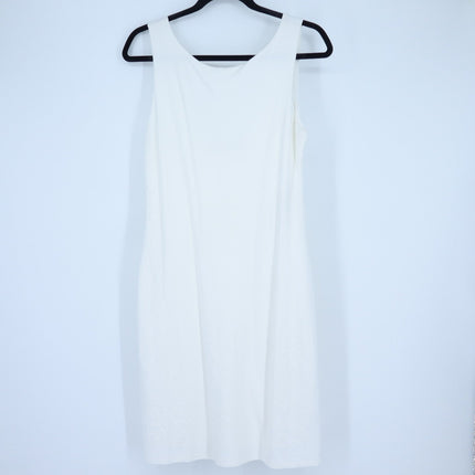 Desigual Embroidered Tank Dress White Knee Length Casual Women's M