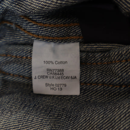 J. Crew Indigo Denim Jacket Tyler Blue Wash Button Front Long Sleeve Women's XS