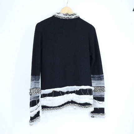 Diane Von Furstenberg Lexi Jacket Beaded Wool and Silk Quiet Luxury Women's S