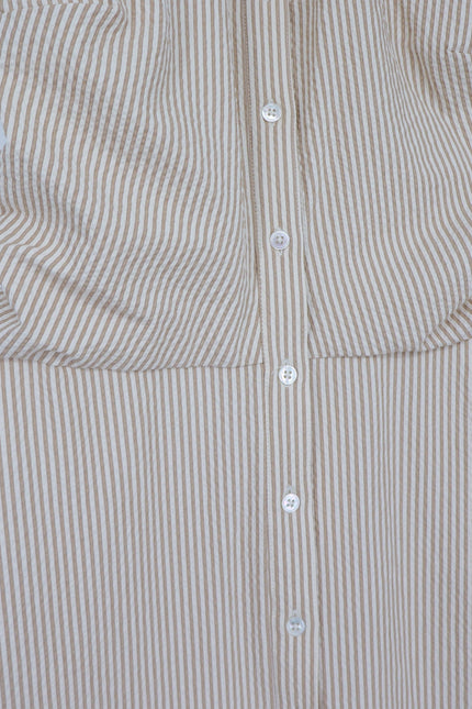 VERONICA BEARD Mackey Seersucker Dress Khaki White NWT Stretch Cotton Women's 10