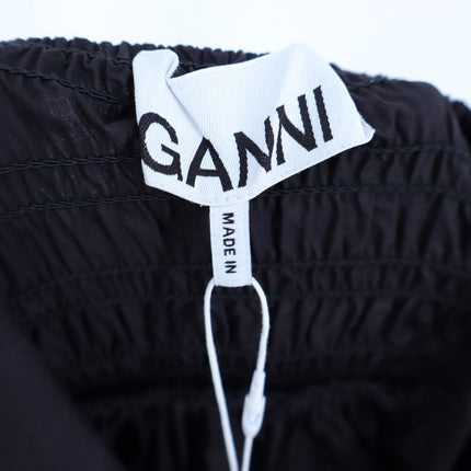 GANNI Cotton Poplin String Midi Dress NWT Black Multi-Strap Women's 34/US 2