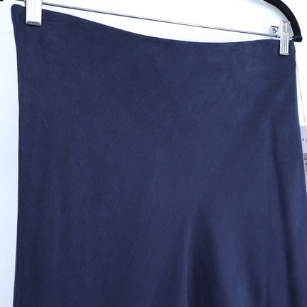 FIFTEEN TWENTY Bias Cut Midi Skirt Navy Blue NWT Pull On Women's M
