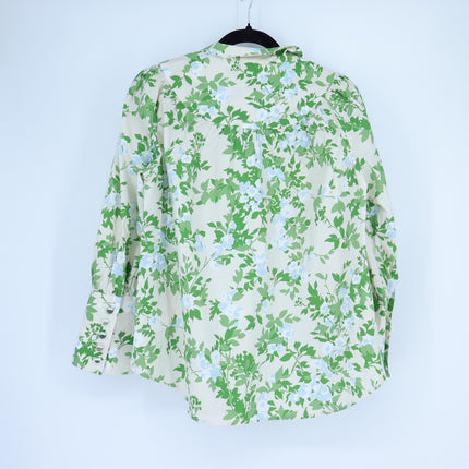 TUCKERNUCK Corrigan Popover Blouse English Ivy Green Long Sleeve Women's M