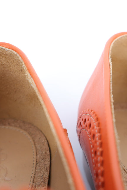 THE OFFICE OF ANGELA SCOTT Ms. Charlotte Orange Penny Loafers Women's 38.5/US8.5