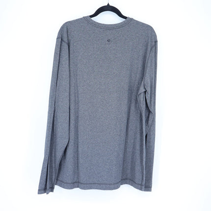 Lululemon Long Sleeve Knit Top Heathered Gray Crew Neck Active Men's XL